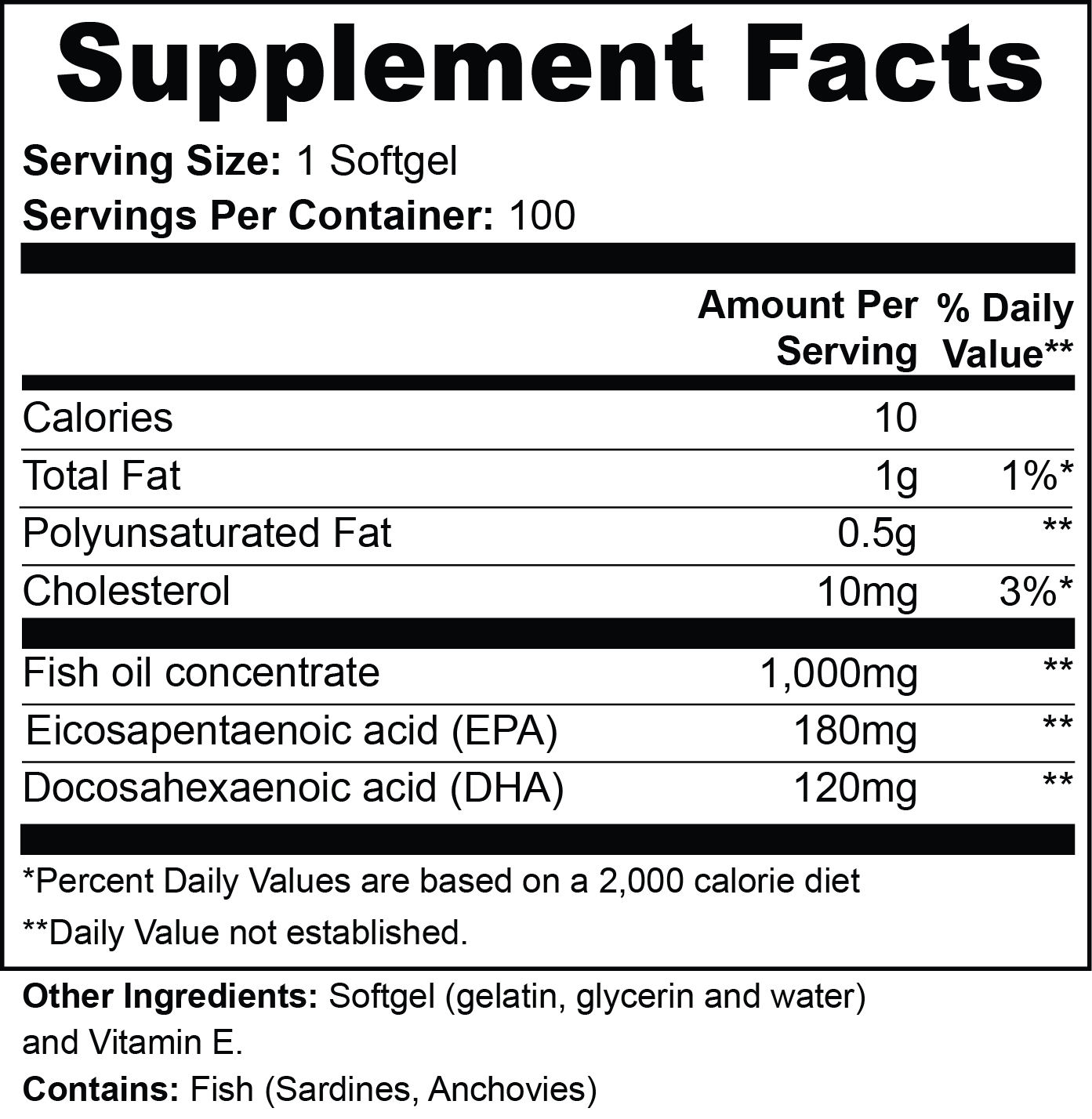 Cyrox Omega-3 EPA 180mg + DHA 120mg